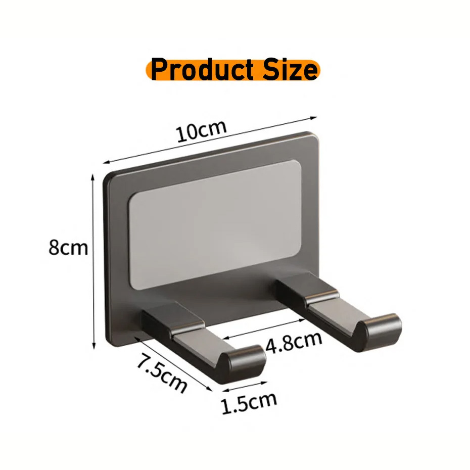 Aluminum Hair Dryer Rack Wall Mounted Self-Adhesiv...