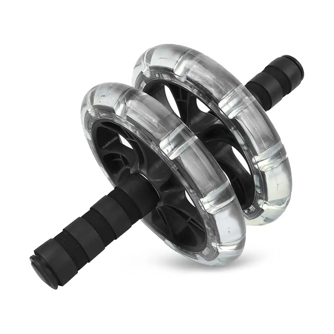 Exercise Wheel Silent Abdominal Roller Wheel Anti Skid Abdominal Roller PVC Abdominal Core Muscle Strength Training for Fitness