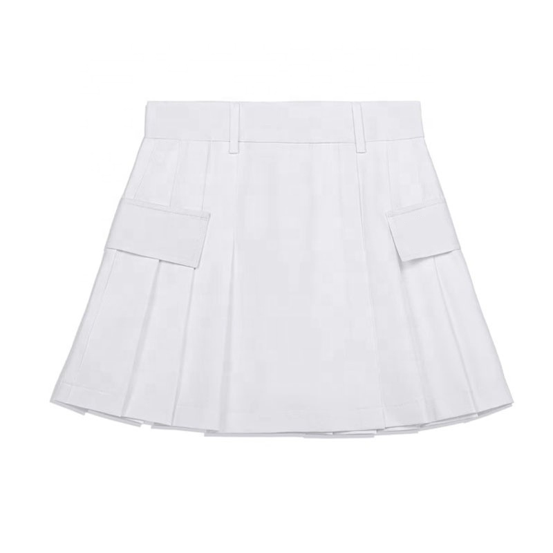 Women Stylish Pleated Stretch Athletic Quick Dry S...