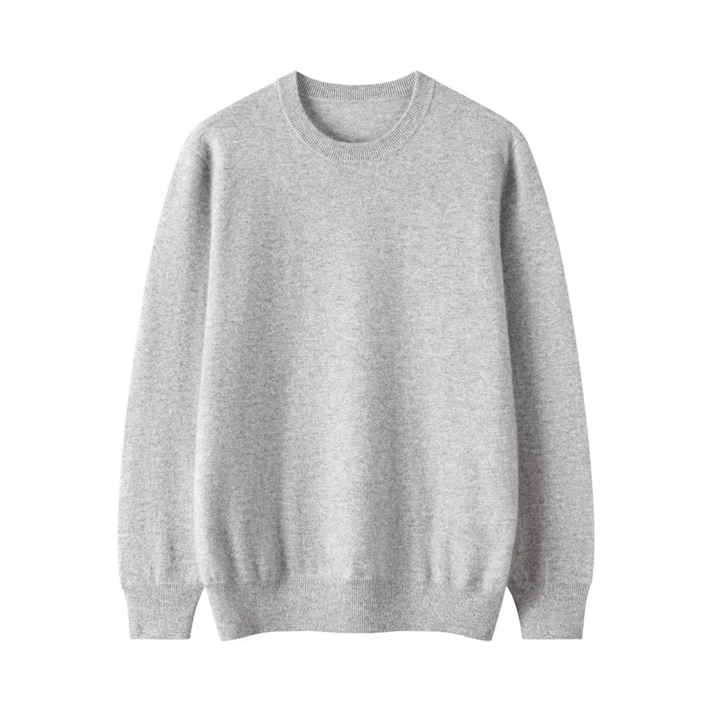 Men 100% Cashmere Sweater O-Neck Soft Warm Pullover Shirt Casual Knitted Top Clothes