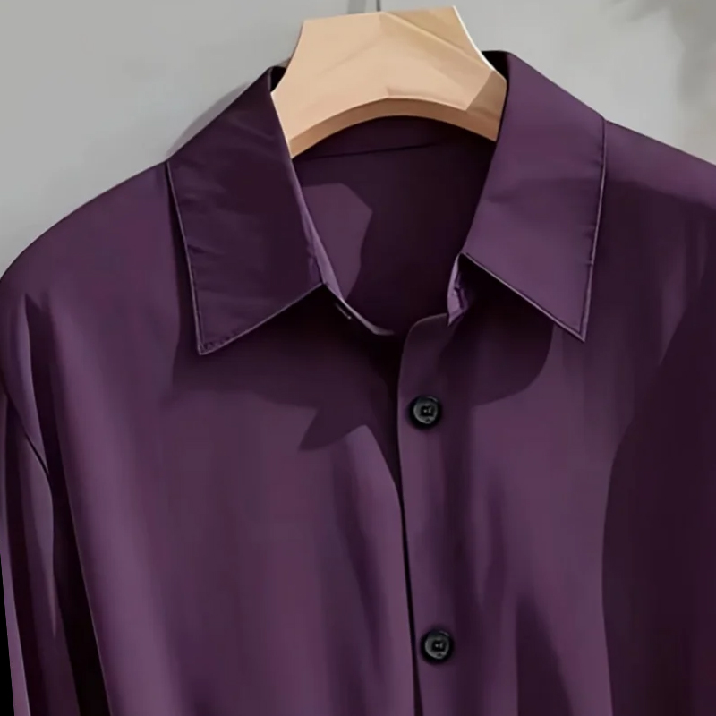 Elegant Long-Sleeve Shirt for Women Classic Button...