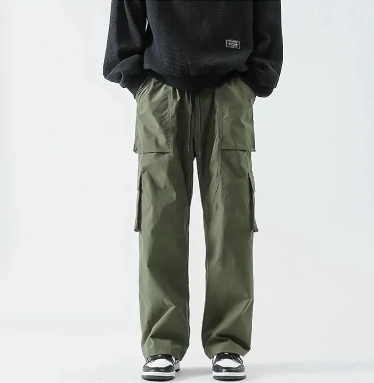 Men Multi-Pocket Ela...