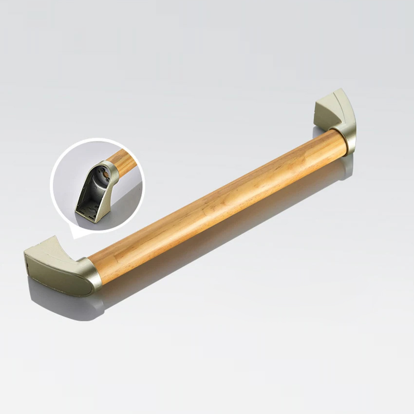 Anti-Slip Bathroom Grab Handle Wooden Safety Support Bar Bathroom Balance Handrail