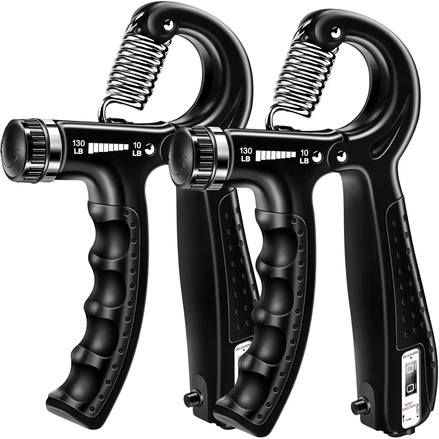 Adjustable Hand Grip Strengthener With Counter 2-Pack For Forearm And Finger Exercise