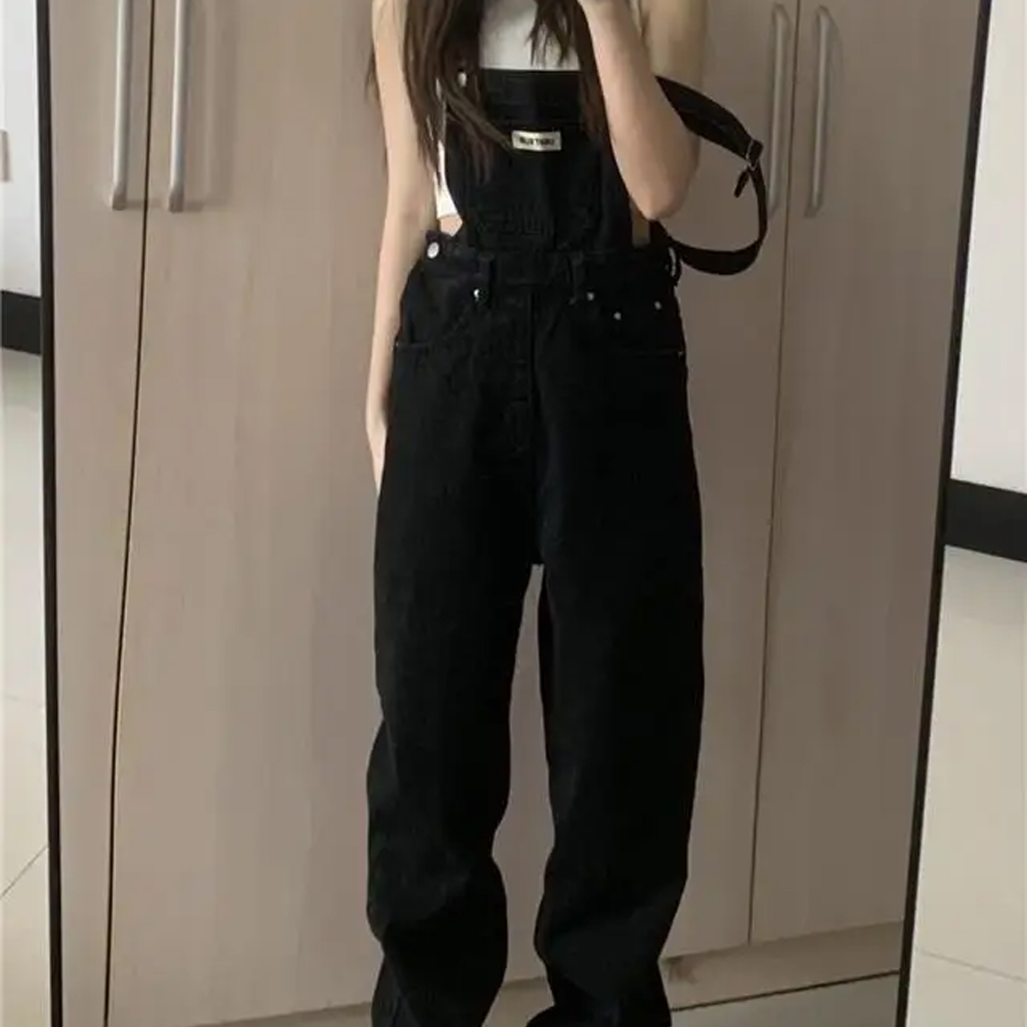 Women's Loose Retro Overalls