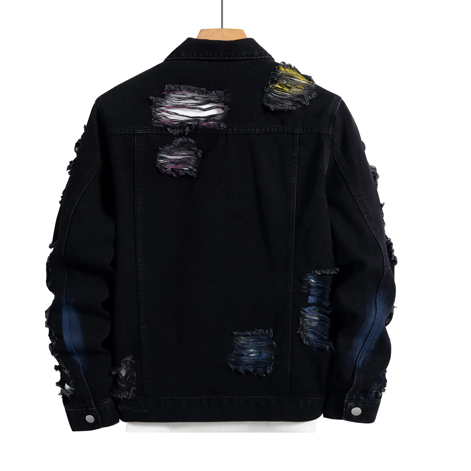 Men's Casual Ripped Denim Jacket