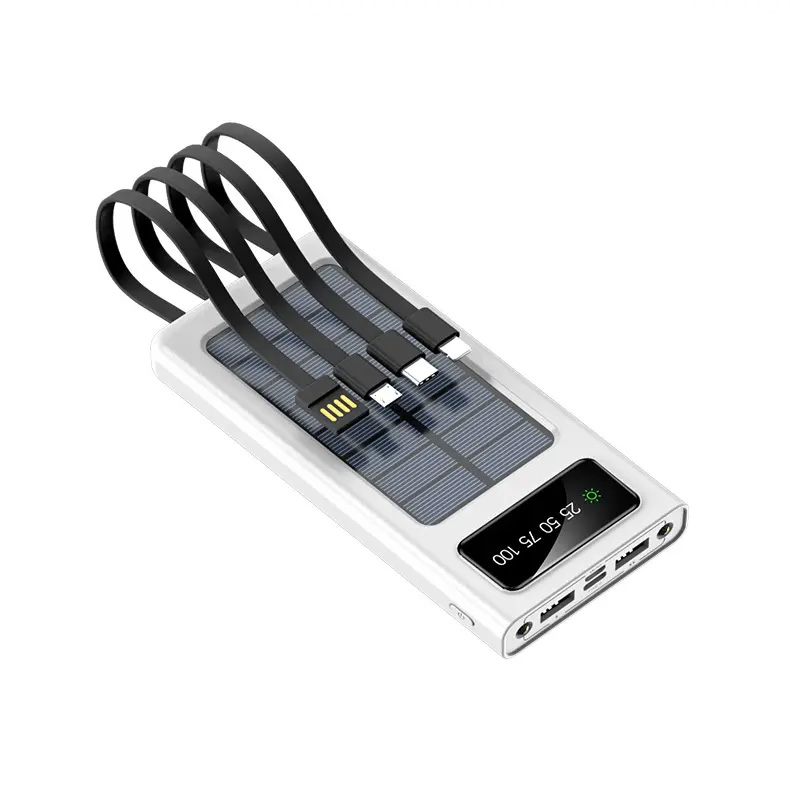 Solar Power Bank Large Capacity Battery USB Fast C...