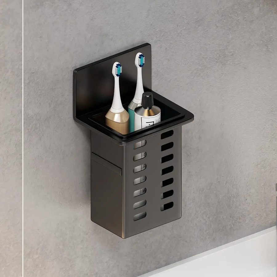 Bathroom Storage Rack Frame for Toothbrush Cosmetics