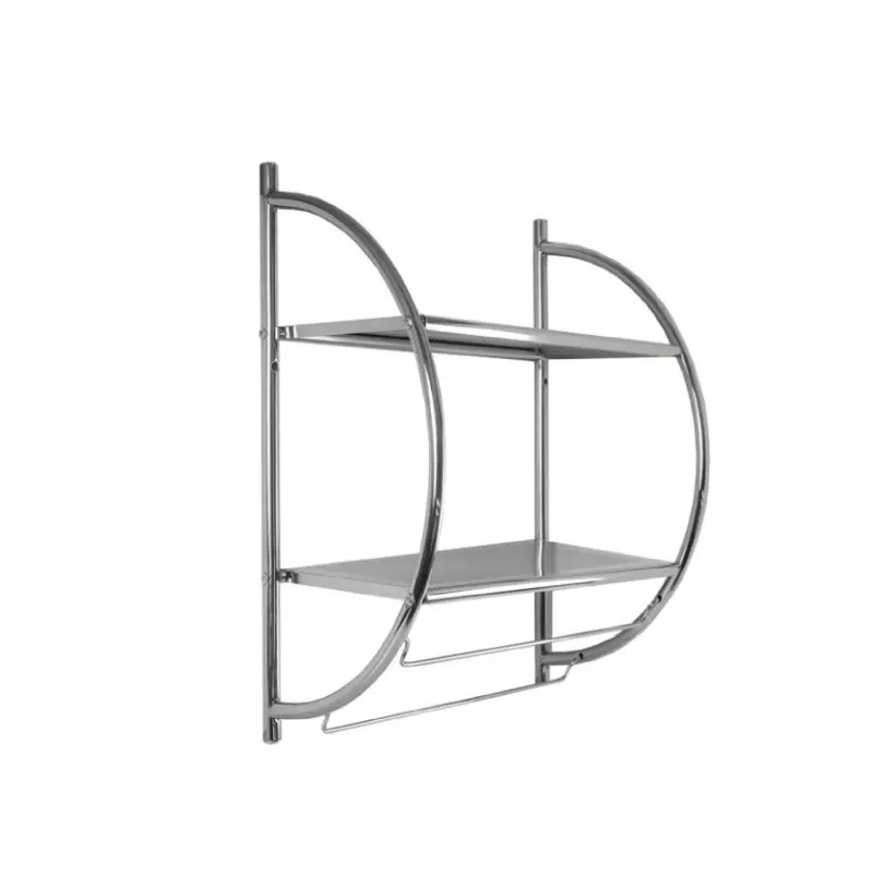 Wall Mount 2 Tier Bathroom Shelf Storage Unit