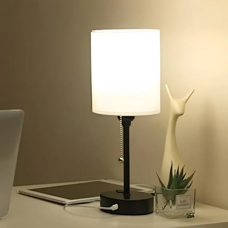 Table Lamps Dimmable Office 3 Color Temperatures - With USB Pull Chain Nightstand