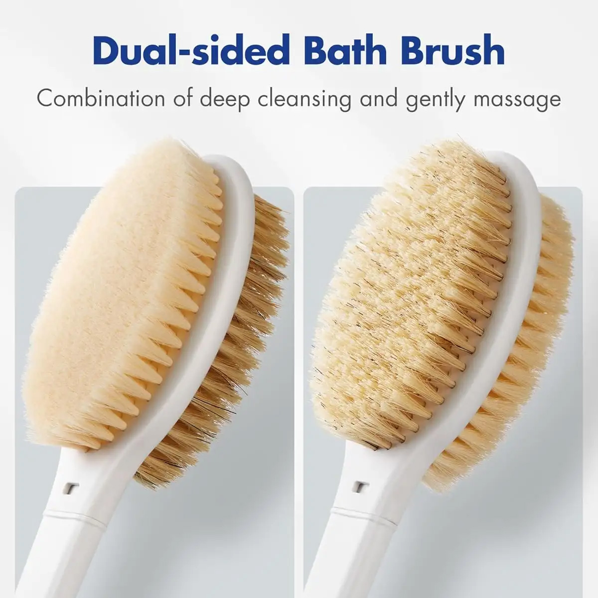 Back Scrubber Shower Brush With Long Handle Anti S...