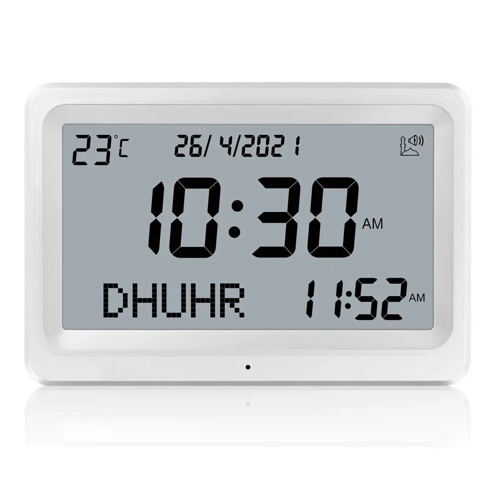 LCD Screen Clock with Multi-languages Calendars De...