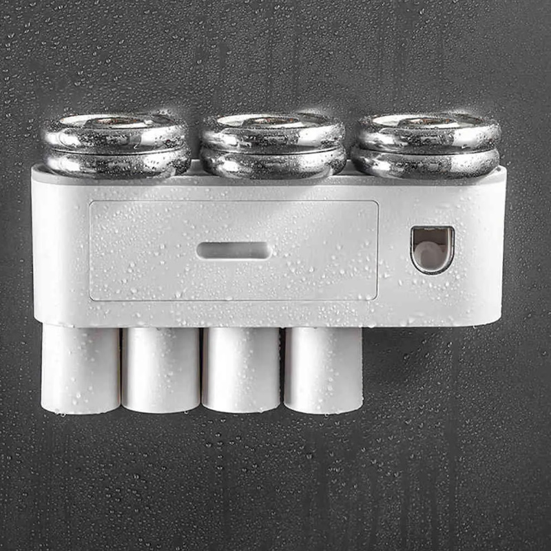 Bathroom Accessories Sets Toothbrush Holder Automatic Toothpaste Squeezer Wall Mount Storage Rack Bathroom Product