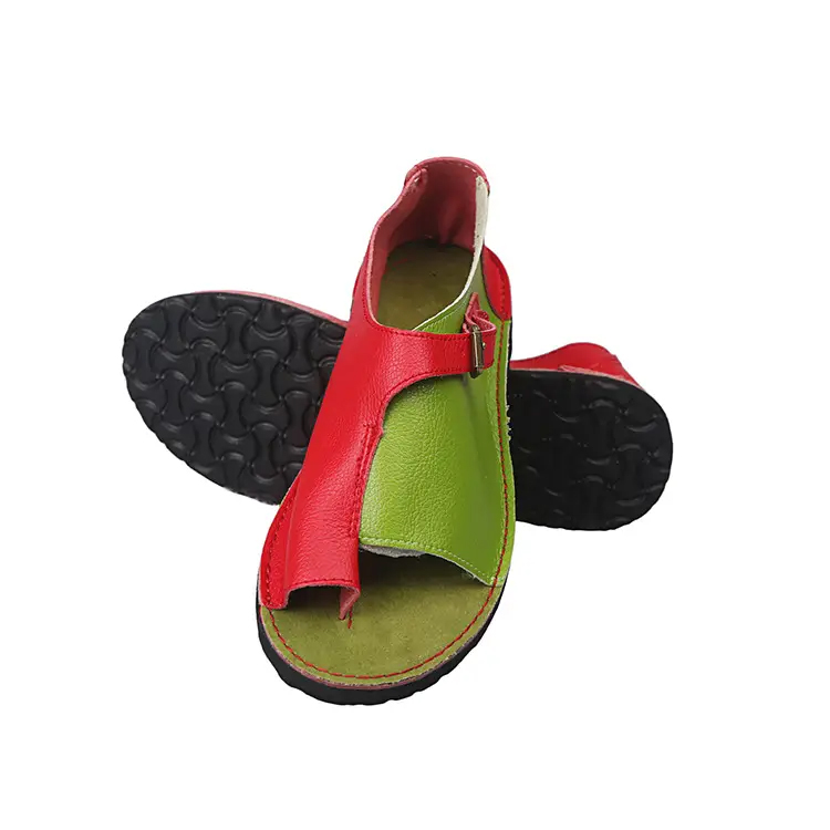 Women Sandals Shoes Women Retro PU Leather Peep To...