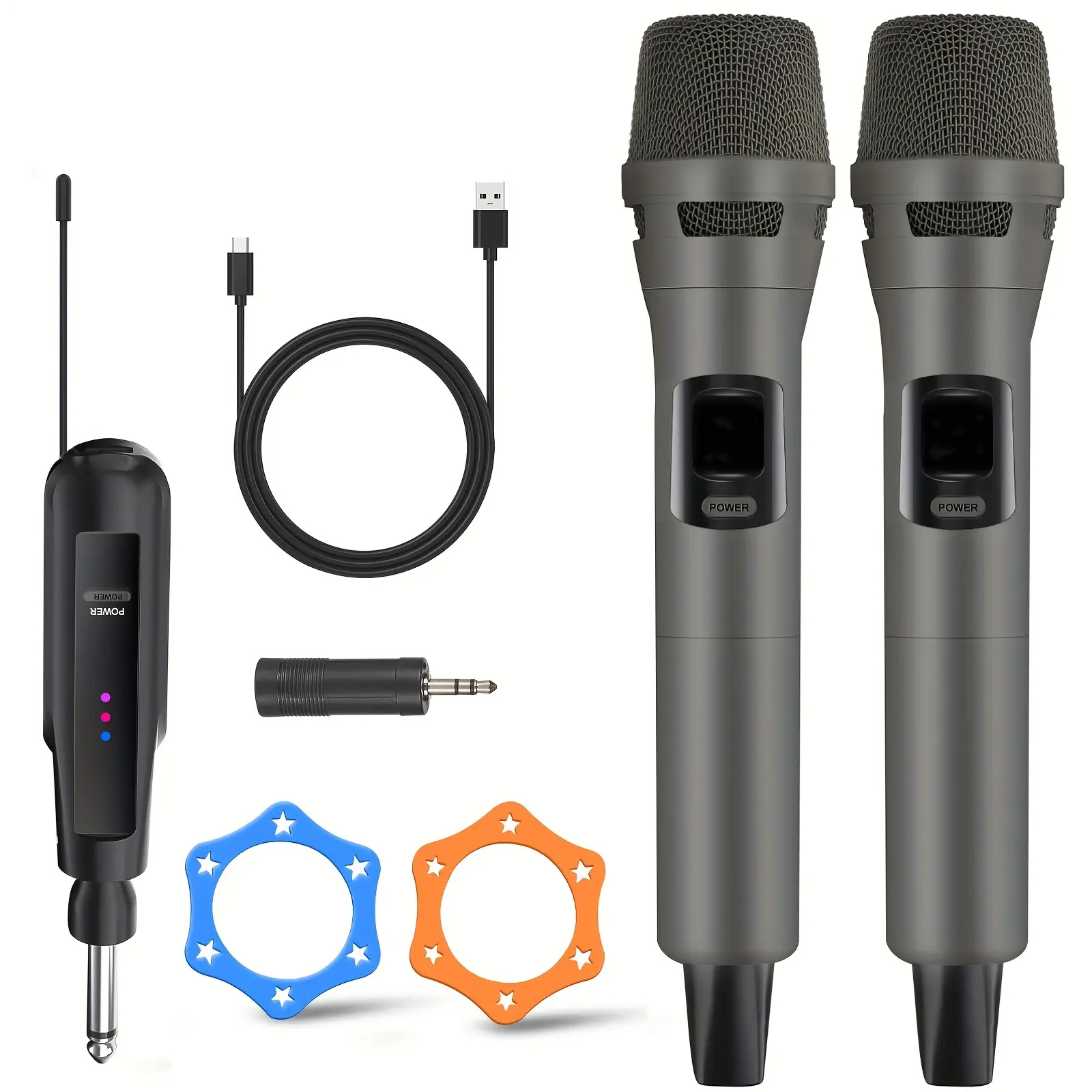 Rechargeable Wireless Dynamic Microphone With Wire...