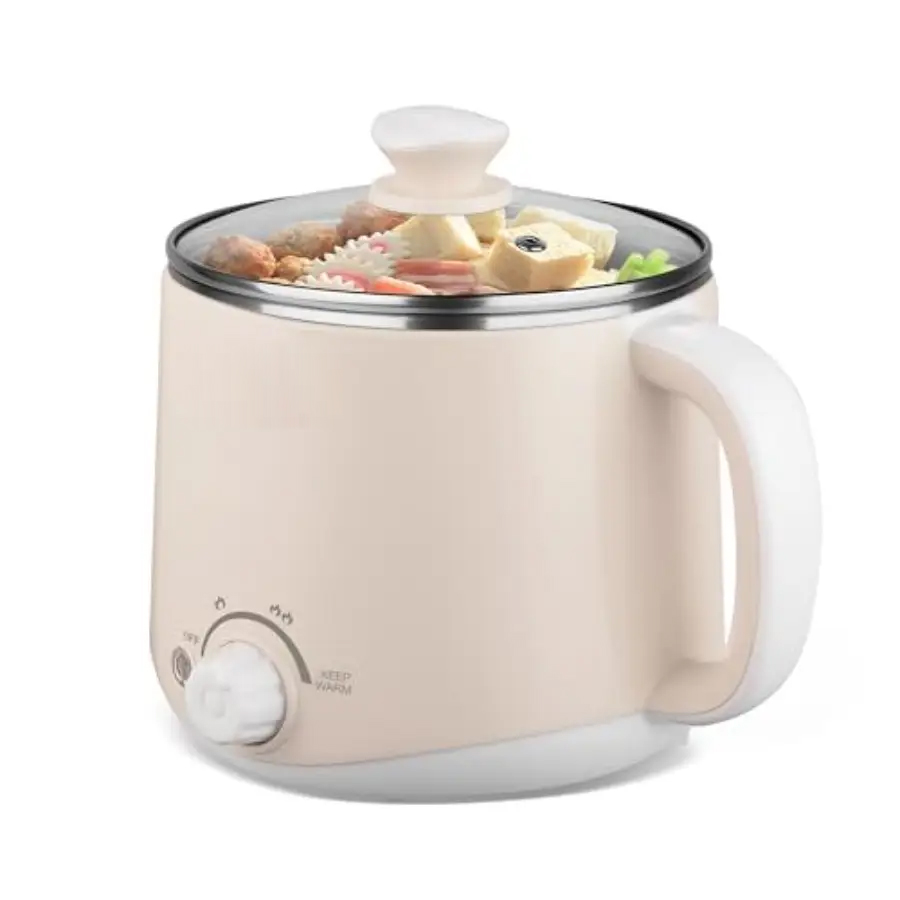 Electric Pot Ramen Cooker Hot Pot Electric Stainle...