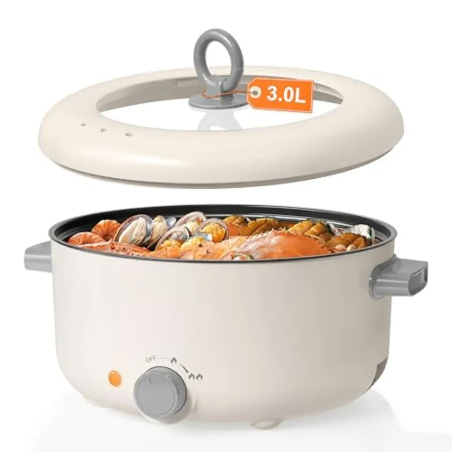 Electric Pot 3L Hot Pot Electric Rapid Noodles Coo...