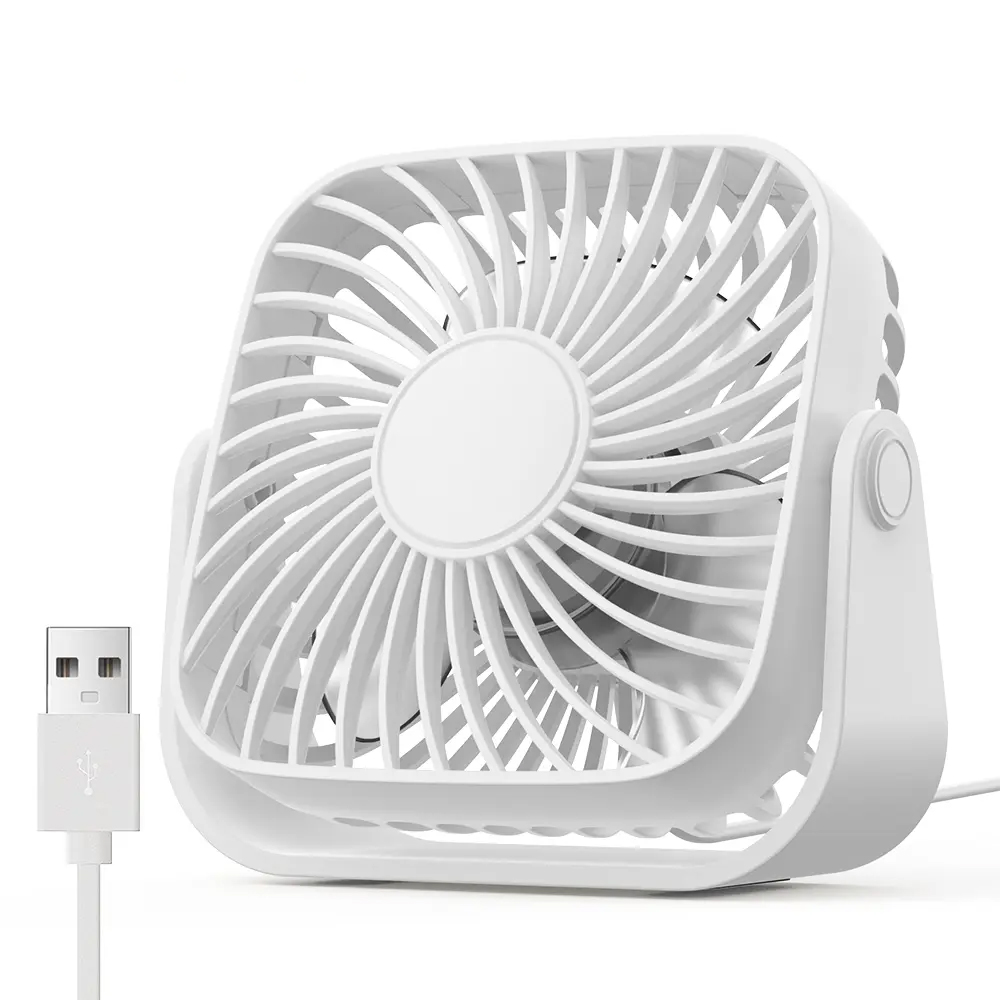 3-Speed Silent Desktop Personal Fan 360° Rotating...