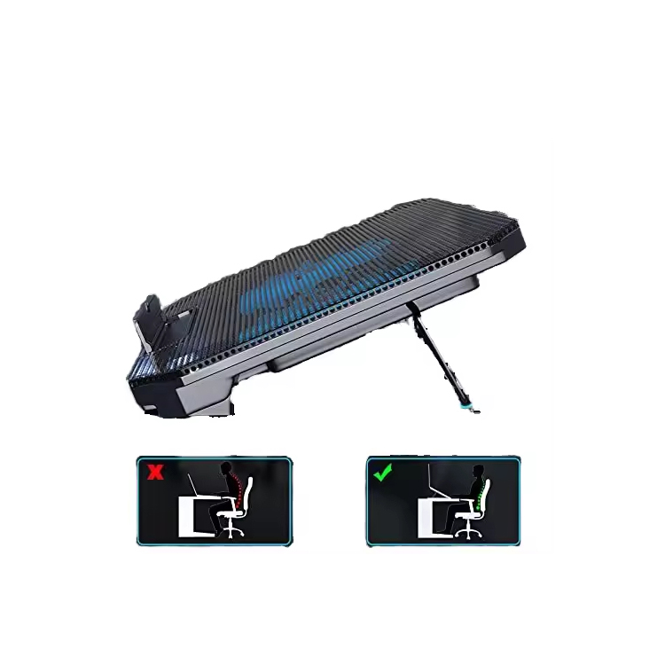 Metal Adjustable Laptop Cooling Stand With Dual Silent Fans And USB Ports