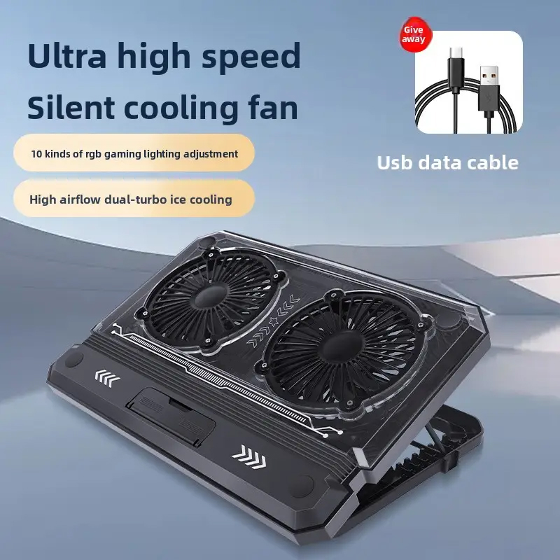 Laptop Cooling Pad Suitable For 12-17 Inch Laptop Cooler Bracket With Dual Fans And Ultra Quiet Laptop Heat Sink