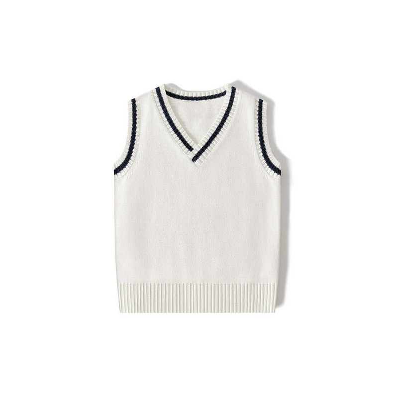 Aesthetic Ladies Sweater Vest Sleeveless V-Neck ...
