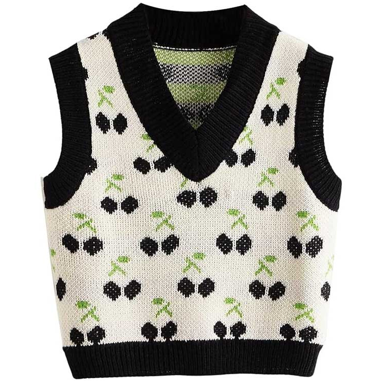 Breathable Stylish Women's Sleeveless V-Neck Sweater ...