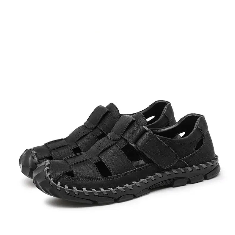 Casual Shoes Men Sandals Leather Real Outdoor Fashion Comfortable Sandals